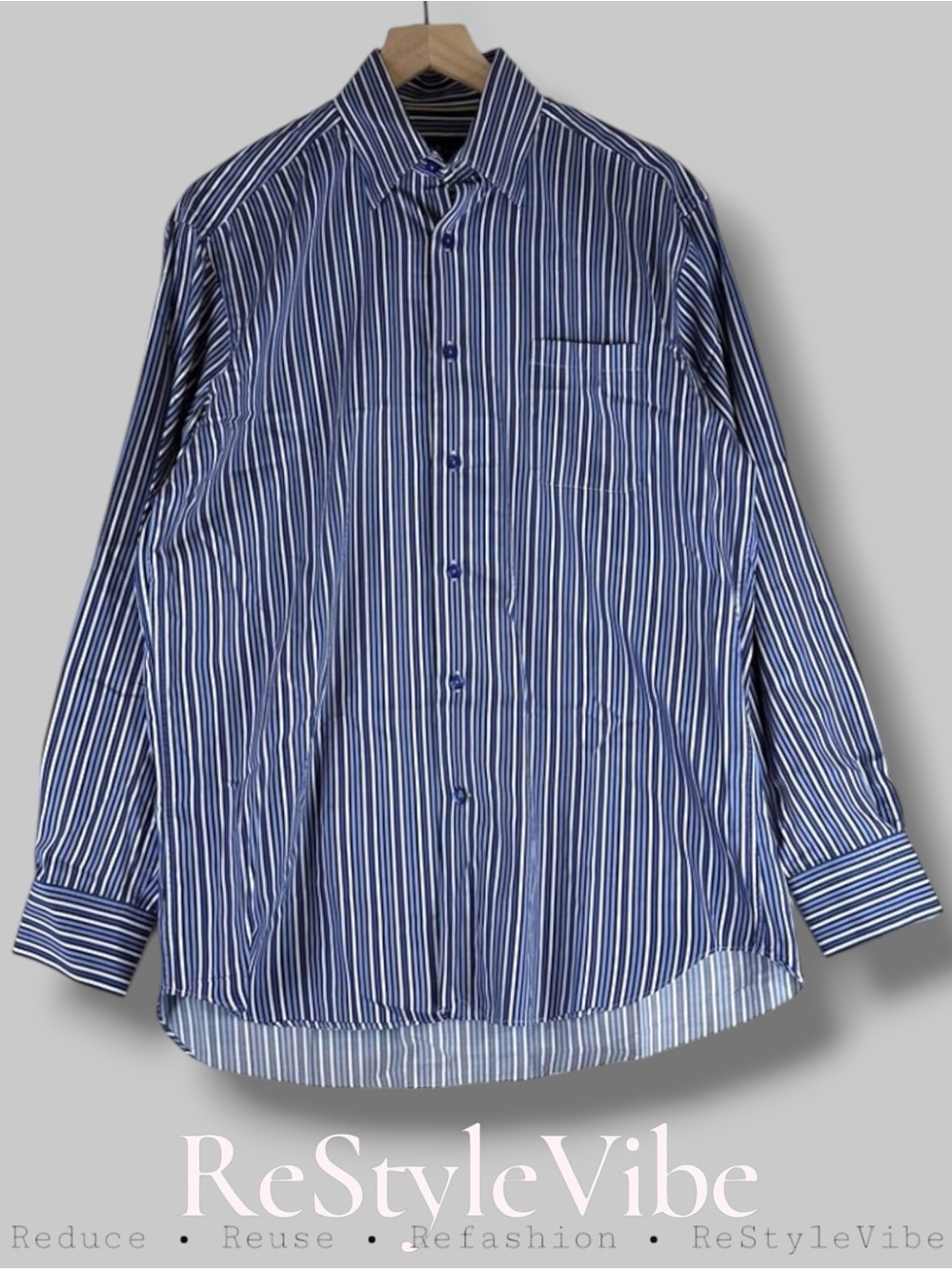 ROBERT TALBOTT Men’s Size M Shirt Striped Long Sleeve Button Down Classic Fit